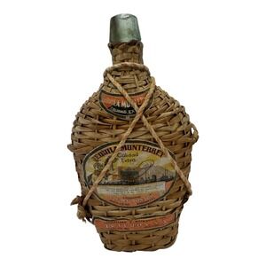 Vintage 1945 Tequila Monterrey Wicker Bottle – Envejecido en Solera – Empty
